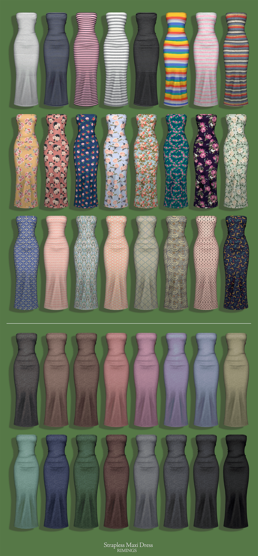 Галерея мода Платье Strapless Maxi Dress #1